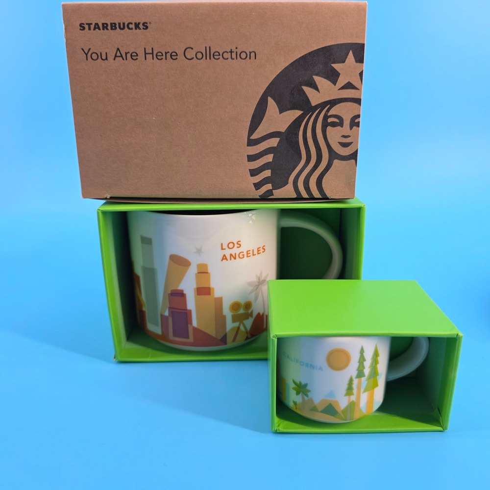 Starbucks You Are Here Los Angeles 14oz Mug & California 2oz Ornament Set Boxed